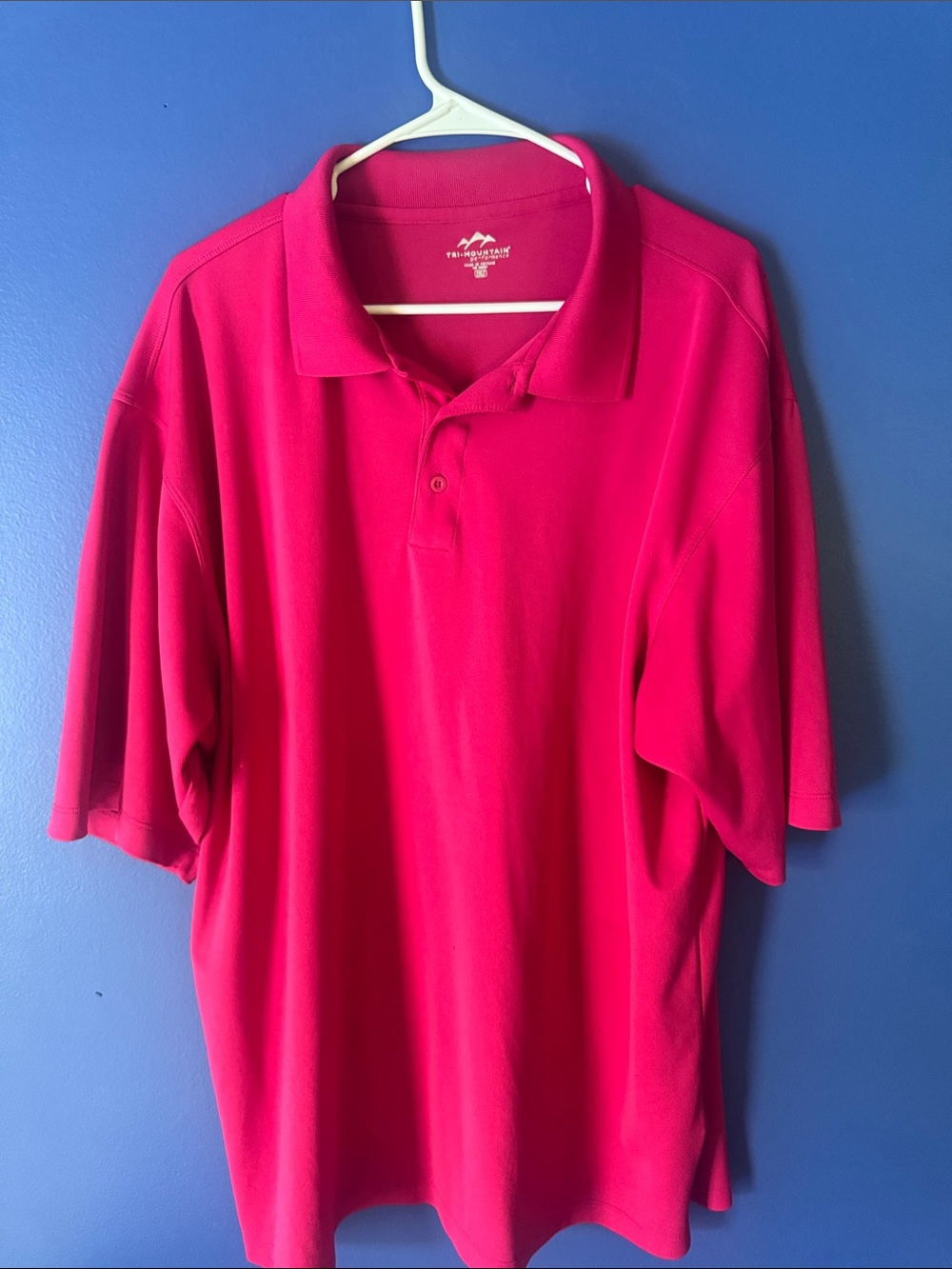 Tru-Haven Men's Polo Shirt — Vibrant Hot Pink